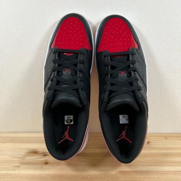 Jordan NU Retro 1 Low Nike Sneakers Mens 12 Varsity Red black white NEW in box - Picture 7 of 10